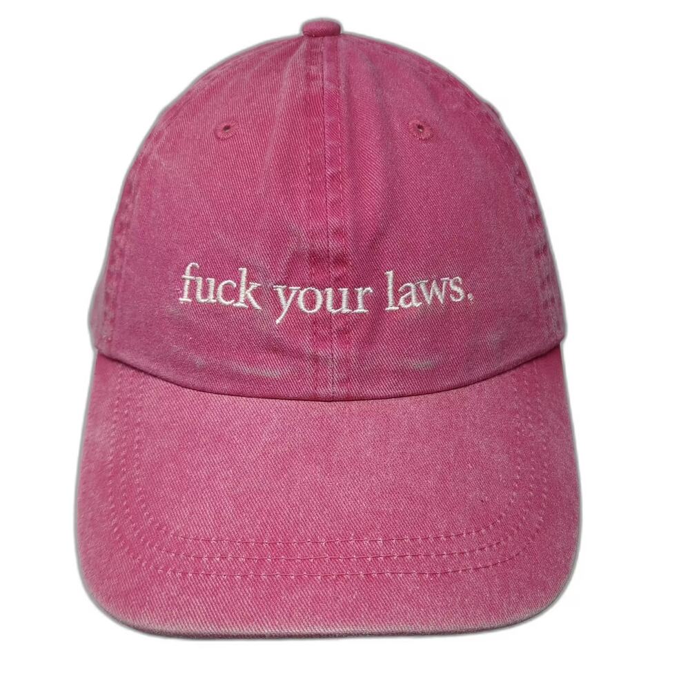 Harper Wilde Your Laws Pink Baseball Cap Hat One Size Adjustable Cotton